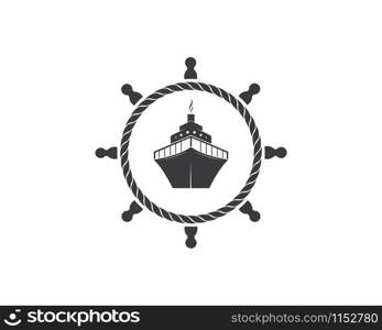 nautical vector logo icon of maritime illustration design