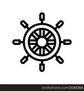 nautical wheel icon vector illustration