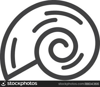 nautilus shell illustration in minimal style isolated on background