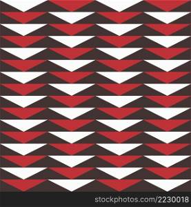 Navajo pattern seamless pattern. White and red triangle on black endless stock vector illustration