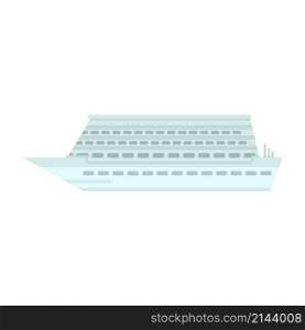 Naval cruise icon. Flat illustration of naval cruise vector icon isolated on white background. Naval cruise icon flat isolated vector