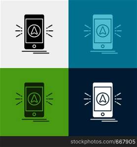 navigation, app, camping, gps, location Icon Over Various Background. glyph style design, designed for web and app. Eps 10 vector illustration. Vector EPS10 Abstract Template background