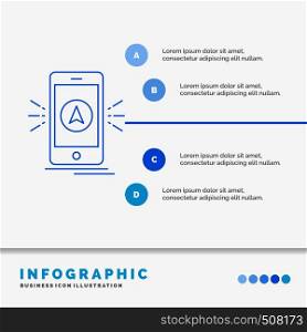 navigation, app, camping, gps, location Infographics Template for Website and Presentation. Line Blue icon infographic style vector illustration. Vector EPS10 Abstract Template background