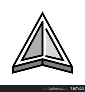 navigation arrow color icon vector. navigation arrow sign. isolated symbol illustration. navigation arrow color icon vector illustration