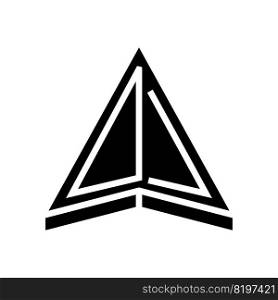 navigation arrow glyph icon vector. navigation arrow sign. isolated symbol illustration. navigation arrow glyph icon vector illustration