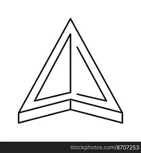 navigation arrow line icon vector. navigation arrow sign. isolated contour symbol black illustration. navigation arrow line icon vector illustration