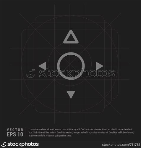 Navigation compass icon - Black Creative Background - Free vector icon