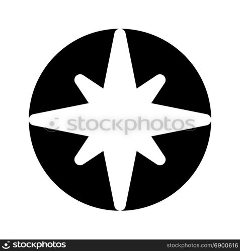 navigation compass, icon on isolated background