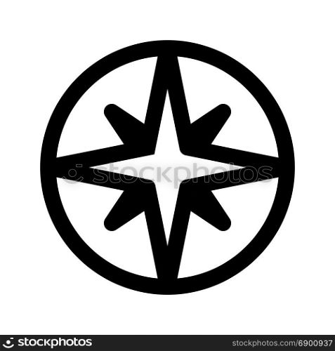 navigation compass, icon on isolated background