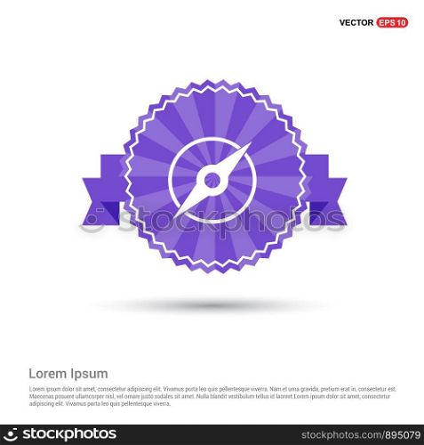Navigation compass icon - Purple Ribbon banner