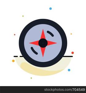 Navigation, Compass, Location Abstract Flat Color Icon Template