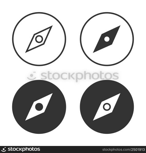 Navigation icon. Compass illustrations symbol. Sign gps vector.