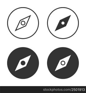 Navigation icon. Compass illustrations symbol. Sign gps vector.