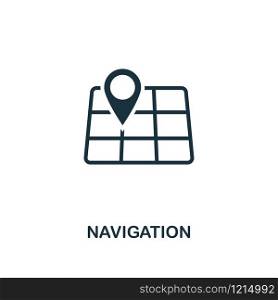 Navigation icon. Premium style design from public transport collection. UX and UI. Pixel perfect navigation icon for web design, apps, software, printing usage.. Navigation icon. Premium style design from public transport icon collection. UI and UX. Pixel perfect Navigation icon for web design, apps, software, print usage.