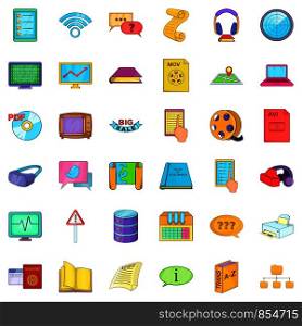 Navigation icons set. Cartoon style of 36 navigation vector icons for web isolated on white background. Navigation icons set, cartoon style