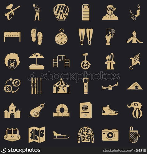 Navigation icons set. Simple style of 36 navigation vector icons for web for any design. Navigation icons set, simple style