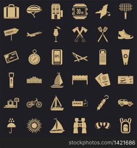 Navigation icons set. Simple style of 36 navigation vector icons for web for any design. Navigation icons set, simple style