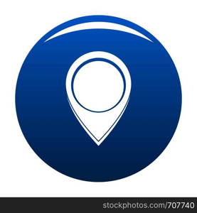 Navigation mark icon vector blue circle isolated on white background . Navigation mark icon blue vector