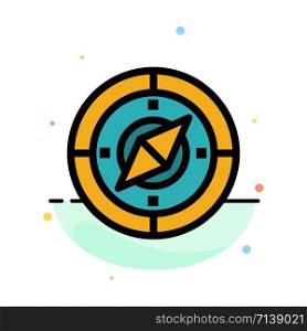 Navigation, Navigator, Compass, Location Abstract Flat Color Icon Template