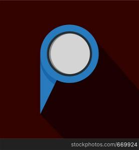 Navigation pin icon. Flat illustration of navigation pin vector icon for web. Navigation pin icon, flat style.