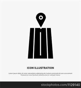 Navigation, Road, Route solid Glyph Icon vector