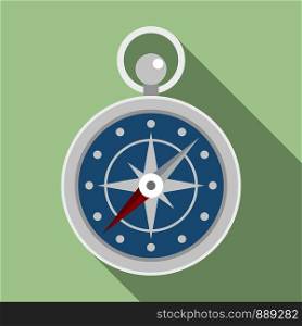 Navigation ship compass icon. Flat illustration of navigation ship compass vector icon for web design. Navigation ship compass icon, flat style
