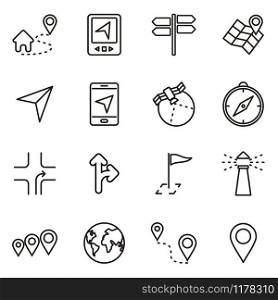 Navigation Technology Icon Set collection