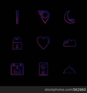 navigations , heart , crecent , unlock , user interface icons , arrows , navigation , wifi , internet , technology , apps , icon, vector, design, flat, collection, style, creative, icons