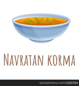 Navratan korma icon. Cartoon of navratan korma vector icon for web design isolated on white background. Navratan korma icon, cartoon style