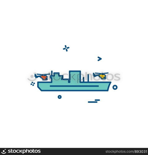 Navy icons design vector