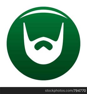 Neat beard icon. Simple illustration of neat beard vector icon for any design green. Neat beard icon vector green