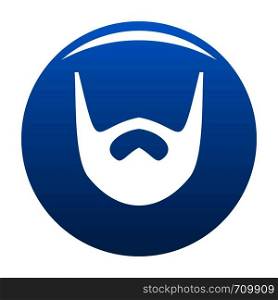 Neat beard icon vector blue circle isolated on white background . Neat beard icon blue vector