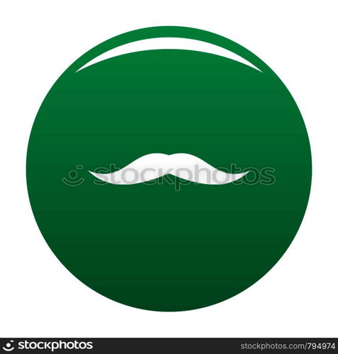 Neat mustache icon. Simple illustration of neat mustache vector icon for any design green. Neat mustache icon vector green