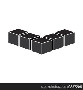 neatly arranged square block icon vector illustration symbol design