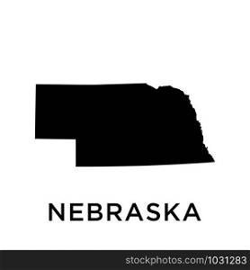 Nebraska map icon design trendy
