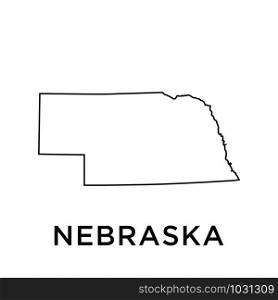 Nebraska map icon design trendy