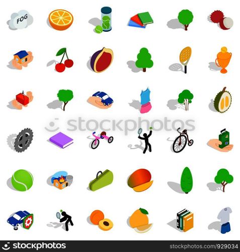 Necessary icons set. Isometric style of 36 necessary vector icons for web isolated on white background. Necessary icons set, isometric style