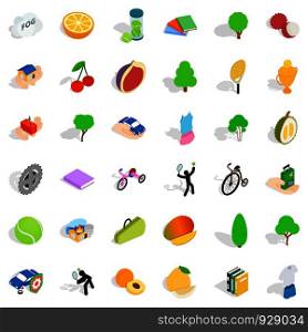 Necessary icons set. Isometric style of 36 necessary vector icons for web isolated on white background. Necessary icons set, isometric style