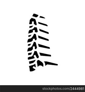 neck bone glyph icon vector. neck bone sign. isolated contour symbol black illustration. neck bone glyph icon vector illustration