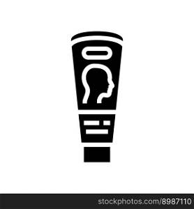 neck cream product glyph icon vector. neck cream product sign. isolated symbol illustration. neck cream product glyph icon vector illustration