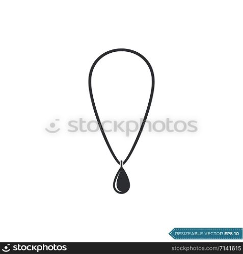 Necklace Accessories Jewelry Icon Vector Template Illustration Design