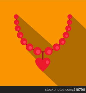 Necklace icon. Flat illustration of necklace vector icon for web. Necklace icon, flat style