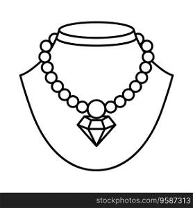 Necklace icon vector on trendy design