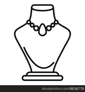 Necklace jewelry dummy icon outline vector. Fashion chain. Bracelet pearl. Necklace jewelry dummy icon outline vector. Fashion chain