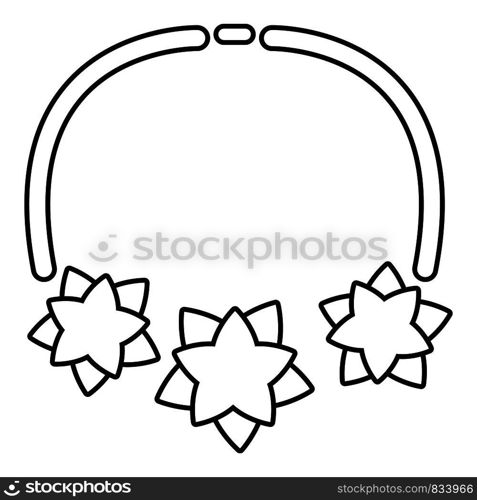 Necklace star icon. Outline illustration of necklace star vector icon for web design isolated on white background. Necklace star icon , outline style