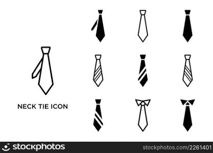 necktie icon set vector design template simple and clean