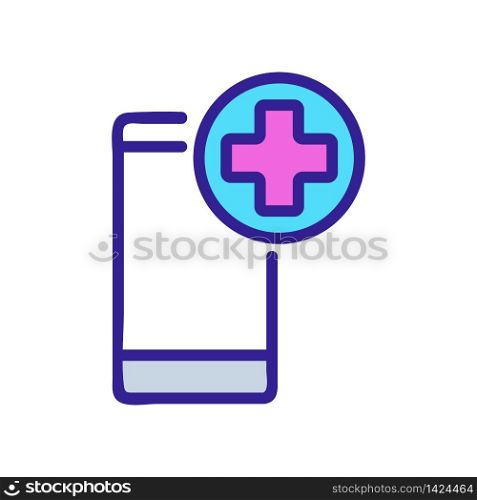 need help protect phone icon vector. need help protect phone sign. color symbol illustration. need help protect phone icon vector outline illustration
