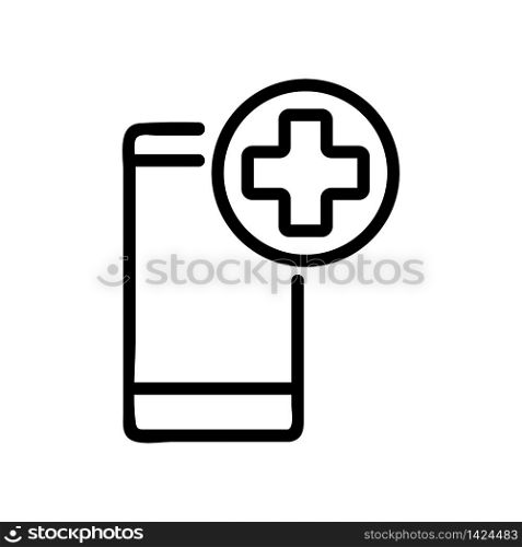 need help protect phone icon vector. need help protect phone sign. isolated contour symbol illustration. need help protect phone icon vector outline illustration