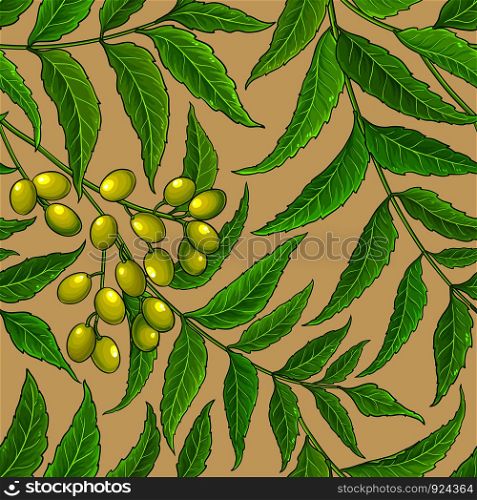 neem vector pattern on color background. neem vector pattern