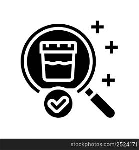 negative drug test glyph icon vector. negative drug test sign. isolated contour symbol black illustration. negative drug test glyph icon vector illustration